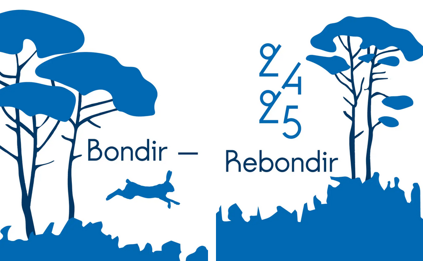 affiche lapins bleus arbres bleus et les années 24 - 25