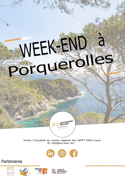 affiche WE Porquerolles ASPTT